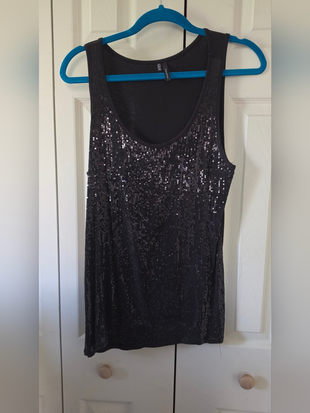 Maurices Black Sequin Tank Top